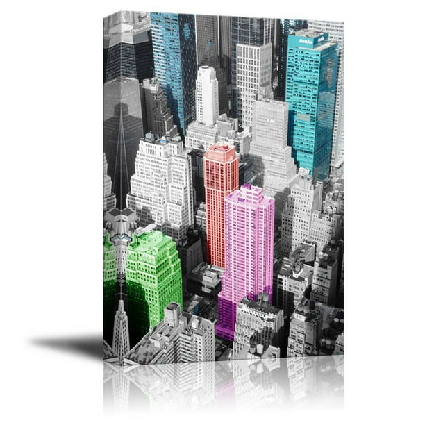 16" x 24" Canvas Art Wall Decor Cityscape with Buildings Gallery Wall26 